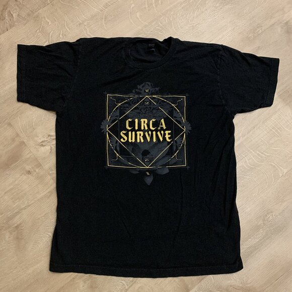Circa Survive 2017 Fall Tour T-Shirt Men's Large L Black Indie Rock Band Tee - Picture 1 of 8